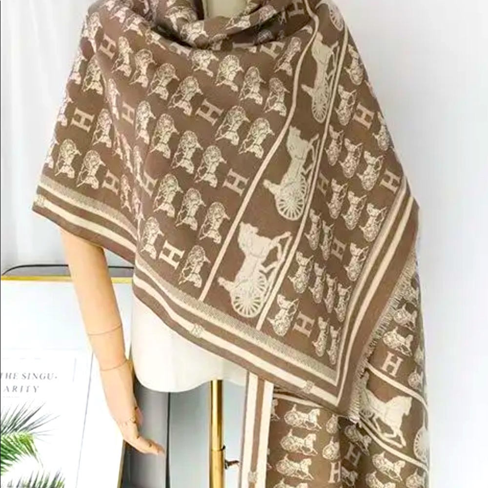 COPY - Equestrian wrap / scarf. Designer inspired.